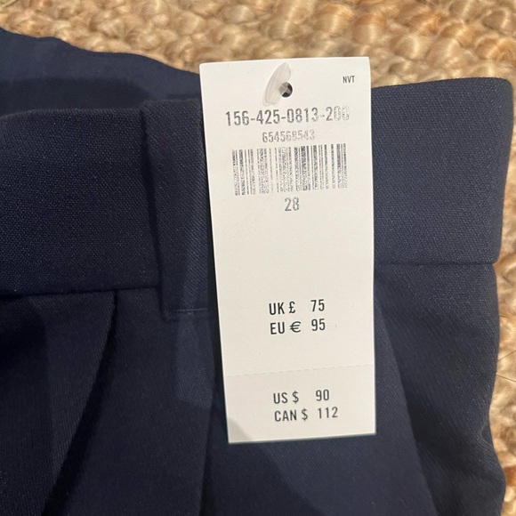 Navy Abercrombie A&F Sloane Tailored Pant - Picture 4 of 6